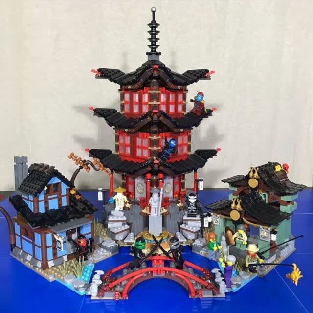 乐高lego积木忍者花园幻影忍者城总部大楼忍者码头高难度拼装男孩玩具