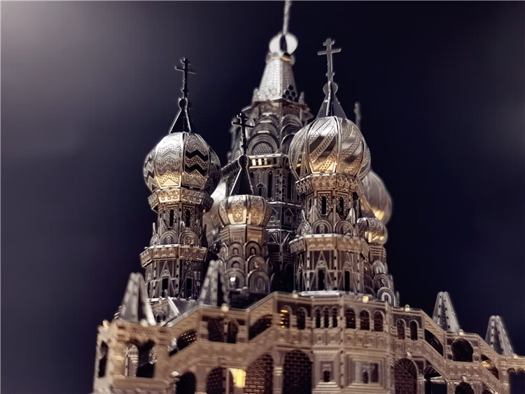 拼图立体金属 iron star瓦西里教堂模型巴黎圣母院3d立体金属拼图减压