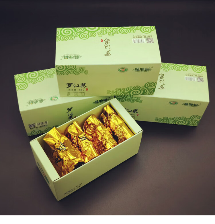 广西桂林特产藤缠树罗汉低温脱水真空包装永福罗汉果芯一盒4个