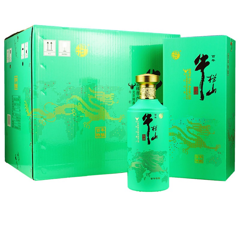 北京总厂产百年牛栏山白酒百年特酿龙行天下45度浓香型优级酒500ml单