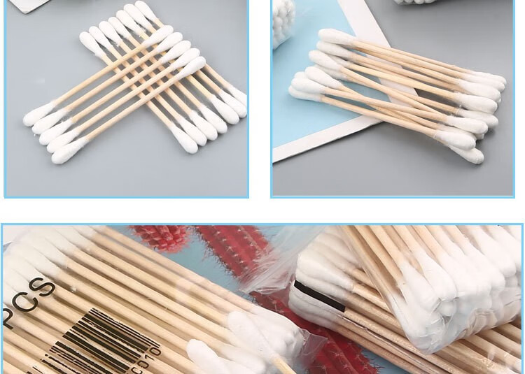 梵屿fanyu卫生棉双头棒棉签500支装一次性棉棒卫生化妆棉签掏耳朵清洁