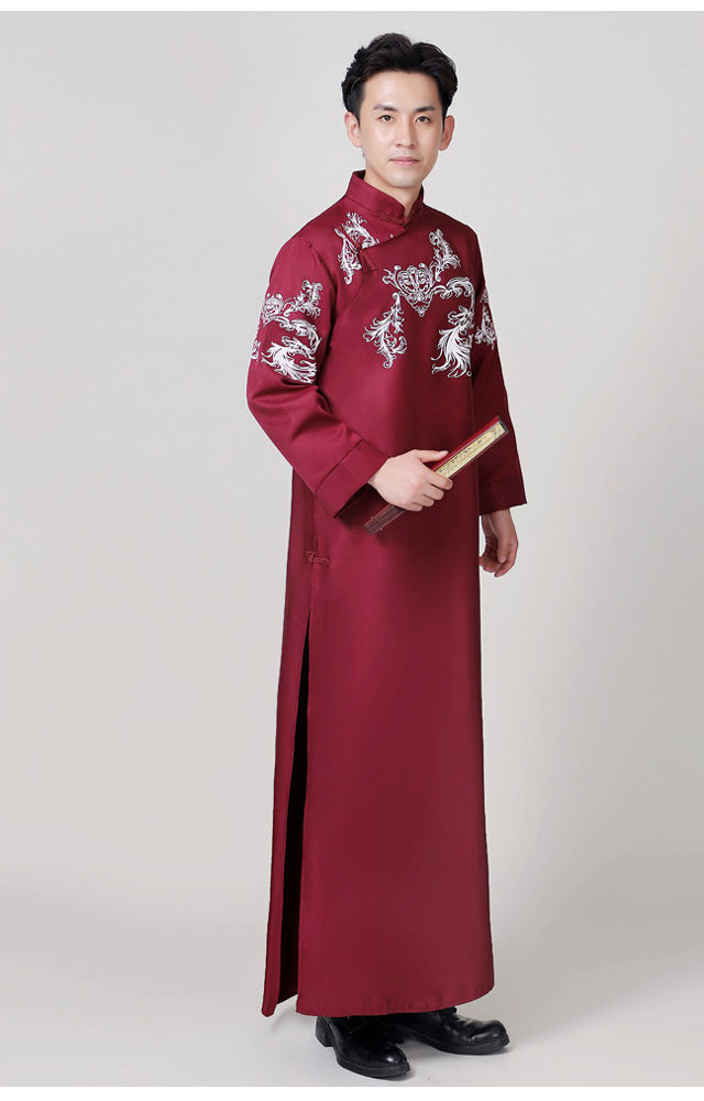 相声服大褂马褂长衫复古中国风唐装男合唱团班服五四青年演出服装男士