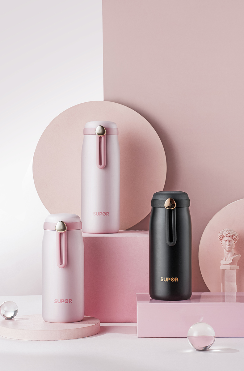 苏泊尔(supor)保温杯轻量杯男女学生简约便携可爱316l不锈钢水杯子