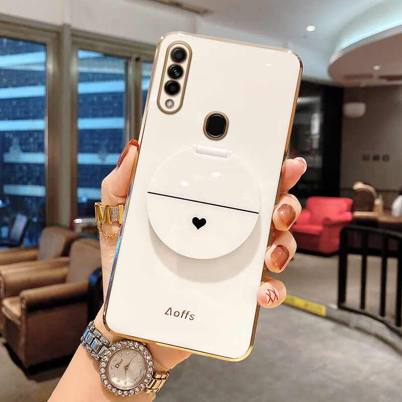 jlior oppoa8手机壳女款补妆镜opopa8直边软硅胶防摔外壳ooppa8镜头