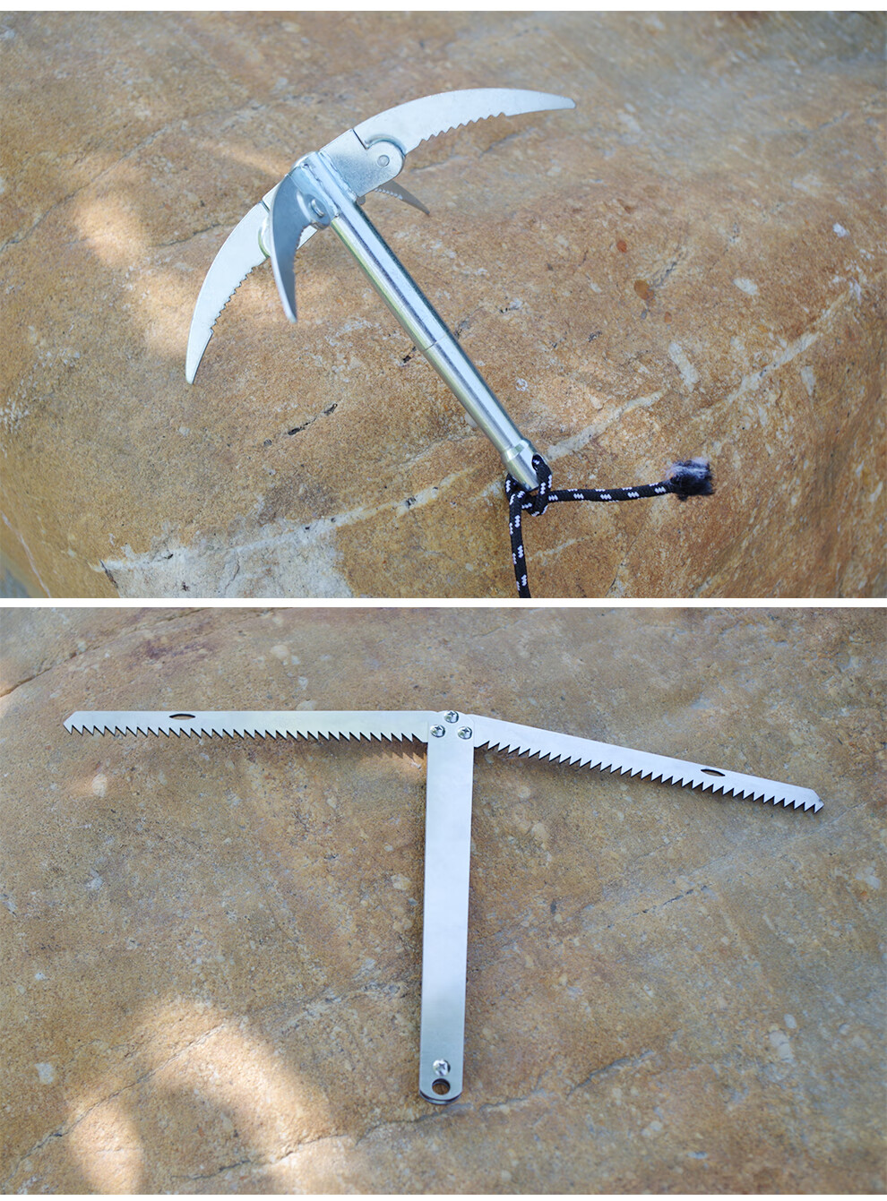 钓鱼水草锚刀割草刀渔具野钓垂钓用品不锈钢折叠拉草器镰刀抓钩刀锋加