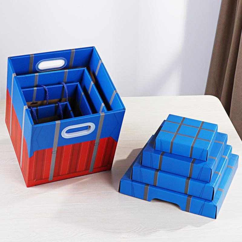 礼盒包装零食空投箱礼物礼品盒生日吃鸡创意正方形超大盒子纸空大空投