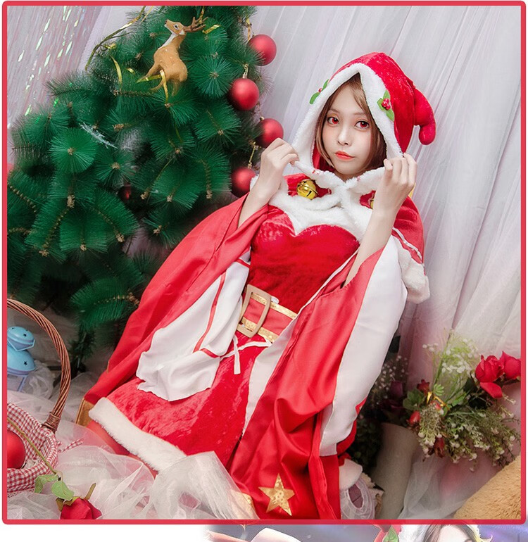 王者荣耀貂蝉cos服圣诞恋歌衣服cosplay服装女动漫游戏表演服装全套
