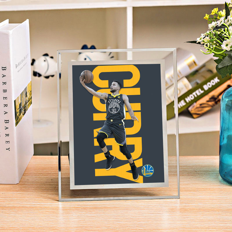 篮球nba斯蒂芬库里周边定制水晶相框来图定制相框送男友生日礼物158寸