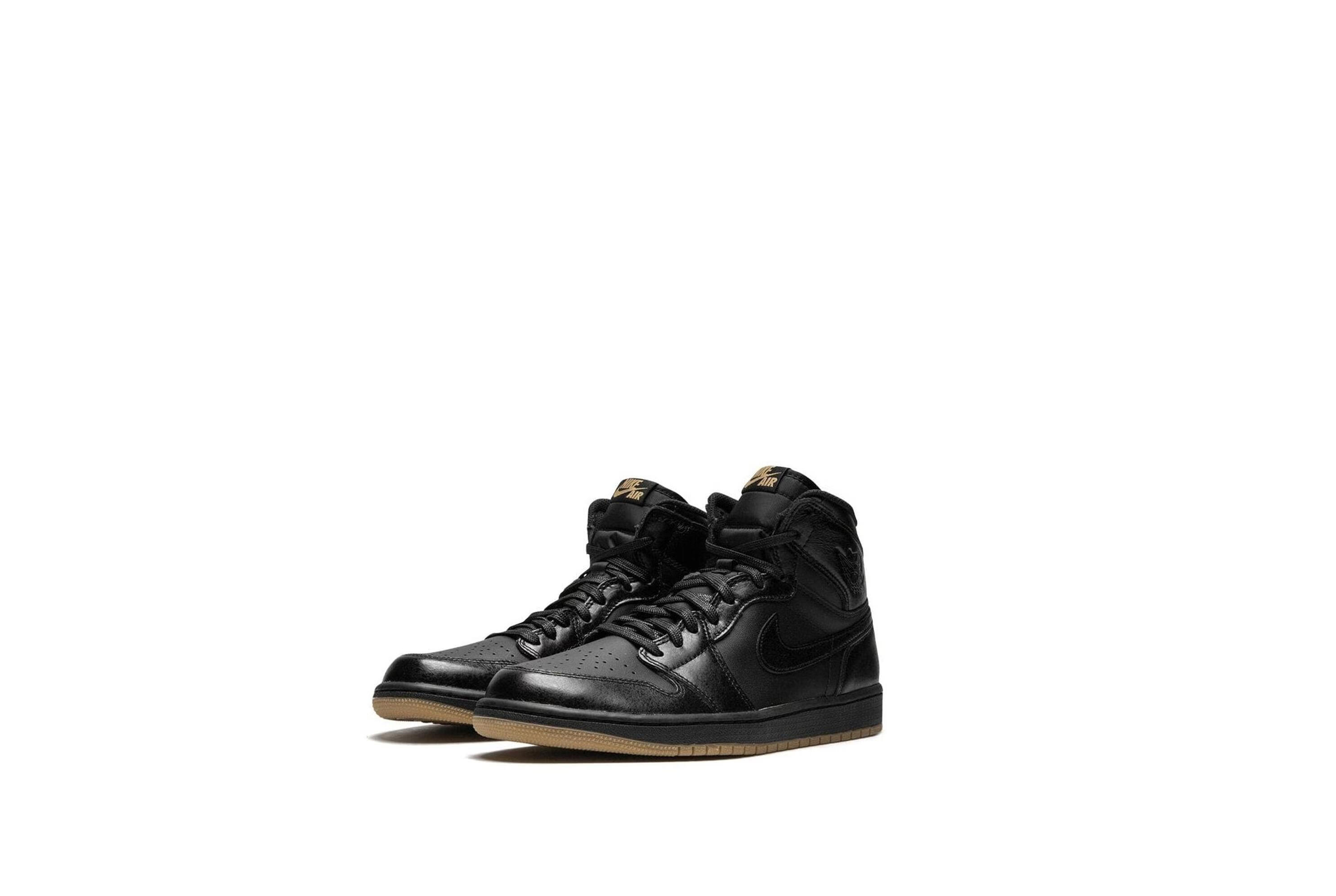 jordan 男士air jordan 1 retro运动鞋555088020 黑色 us10【图片