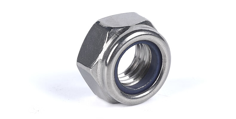 联众304不锈钢防松六角螺母316尼龙锁紧螺帽细反牙美制防滑螺帽m2m