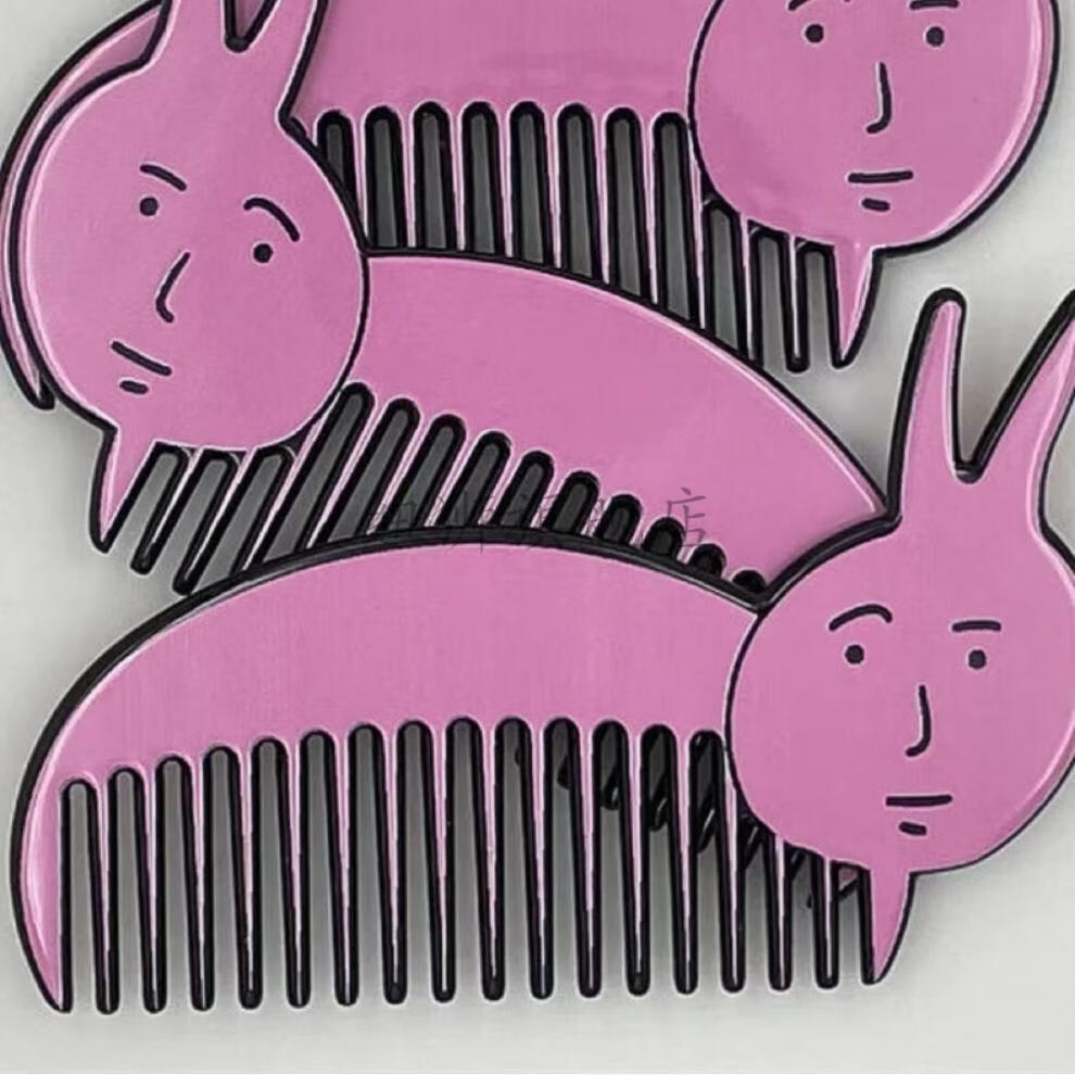 粉红兔子梳子网红兔子表情包梳子搞怪兔子梳子我梳了沙雕梳抖音 i89-j