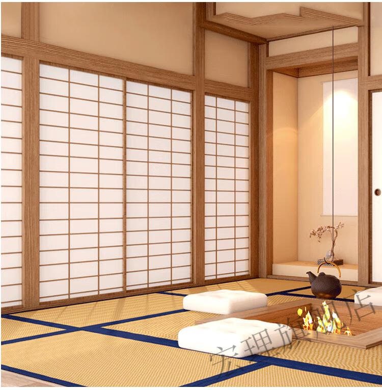日式折叠门推拉门 日料店和室榻榻米隔断格栅日式实木格子推拉移门