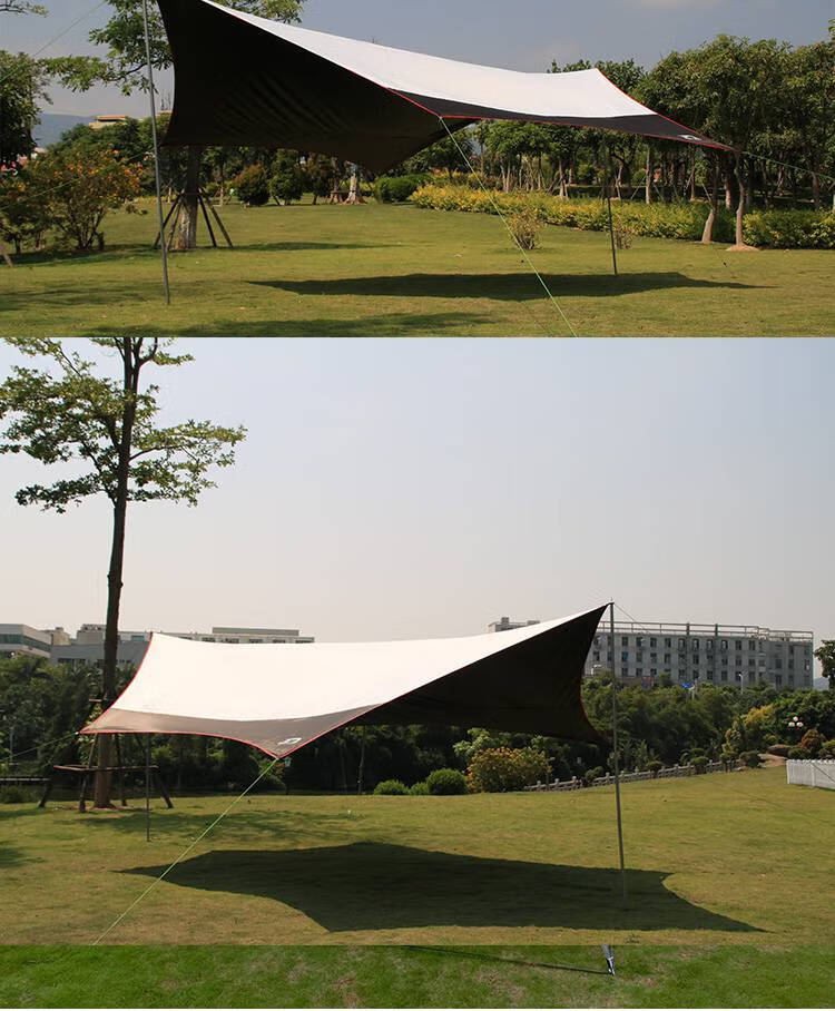 公园帐篷夏季夏季户外超大遮阳棚防暴雨天幕帐篷遮光加厚黑胶天幕布多