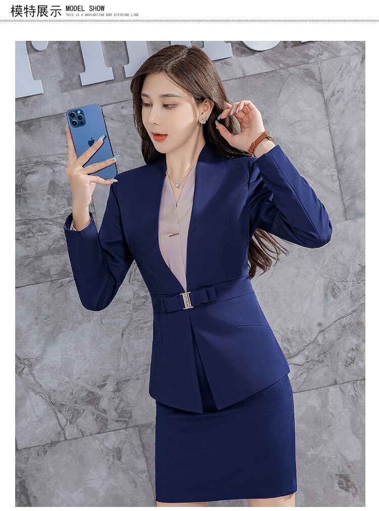 设计师潮牌职业装套装女气质修身显瘦珠宝店售楼部西装秋冬款工作服