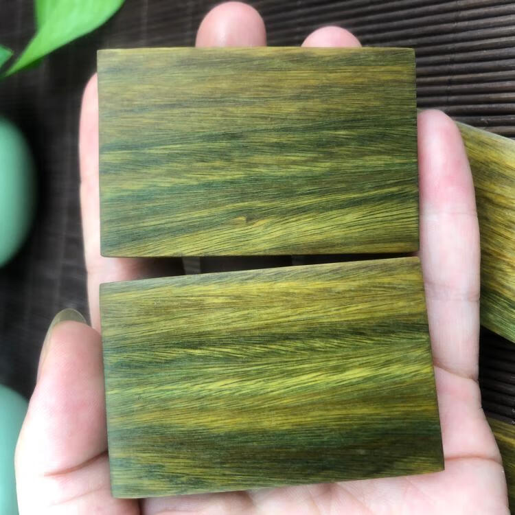 绿檀原木佛珠手串木料diy木梳梳子料手镯刀柄弹弓料 唢呐料3.5*3.