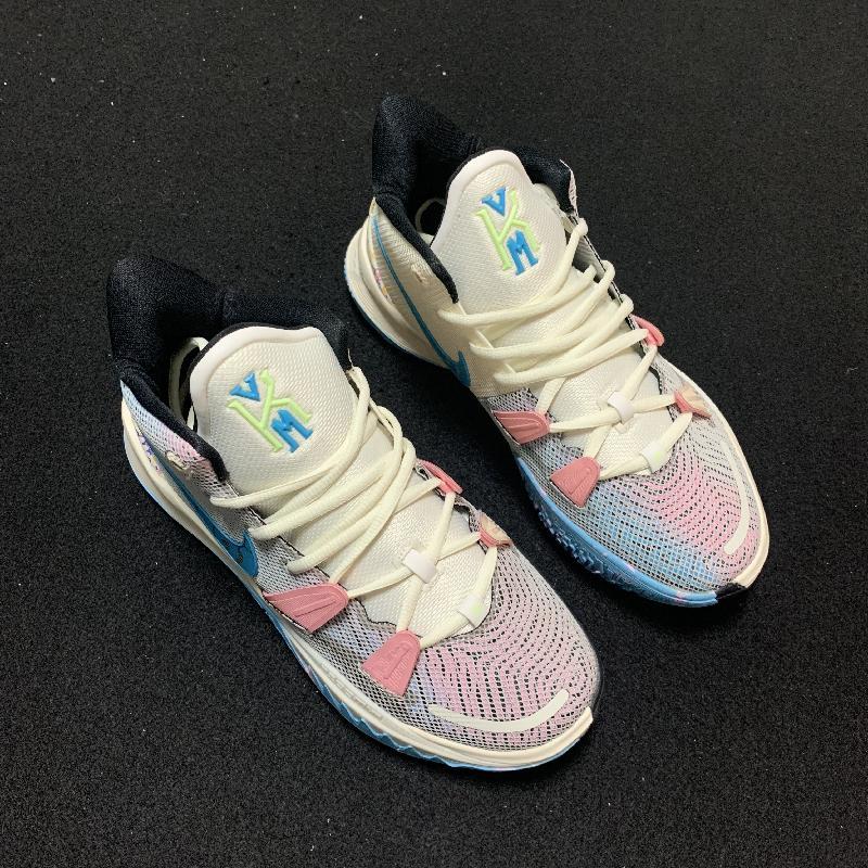 篮球鞋男女数学公式鸳鸯摩擦会响有声音透气垫学生运动鞋 欧文7柠檬黄