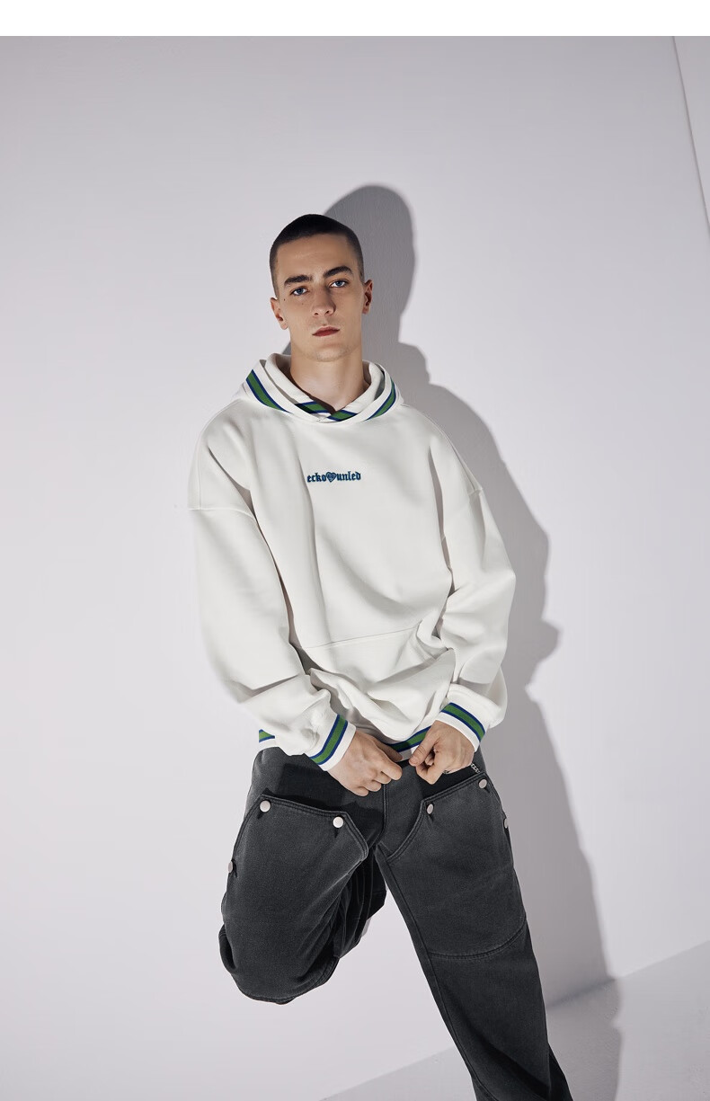 【查尔斯桃心联名】ecko犀牛潮牌22aw美式刺绣立体包针绣加厚卫衣男女