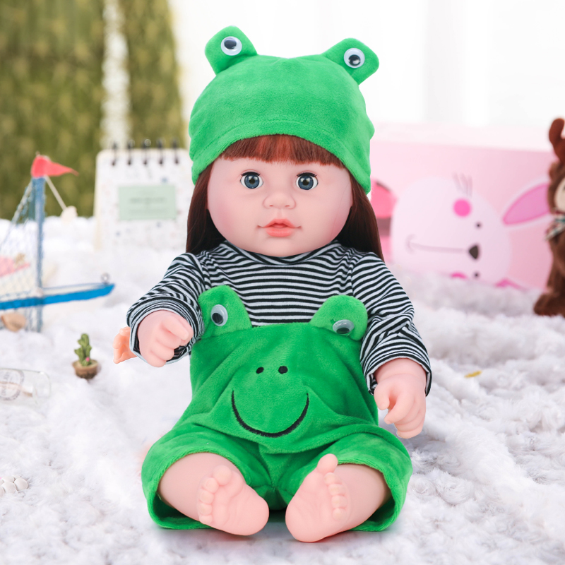 智能早教发声洗澡软胶仿真婴儿布洋娃娃睡娃宝宝安抚女孩公仔玩具30