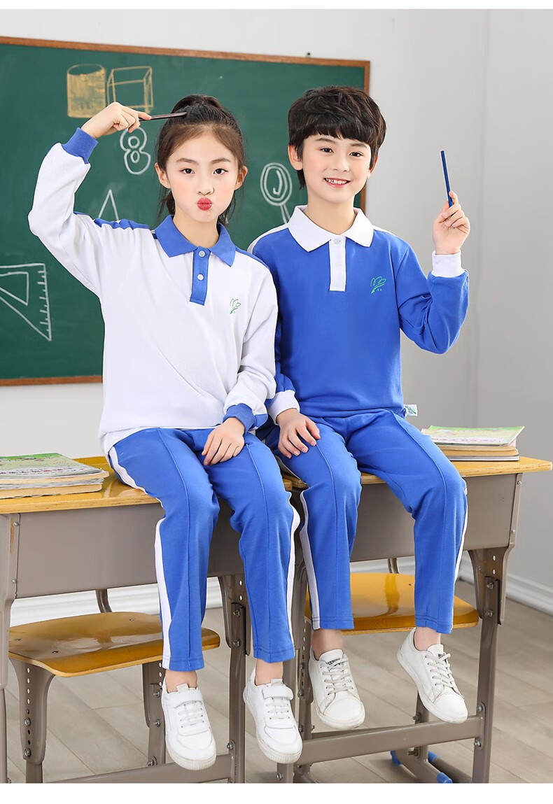 深圳小学校服 莎臣豹 市统一小学生校服冬季装男女款运动服纯棉长袖