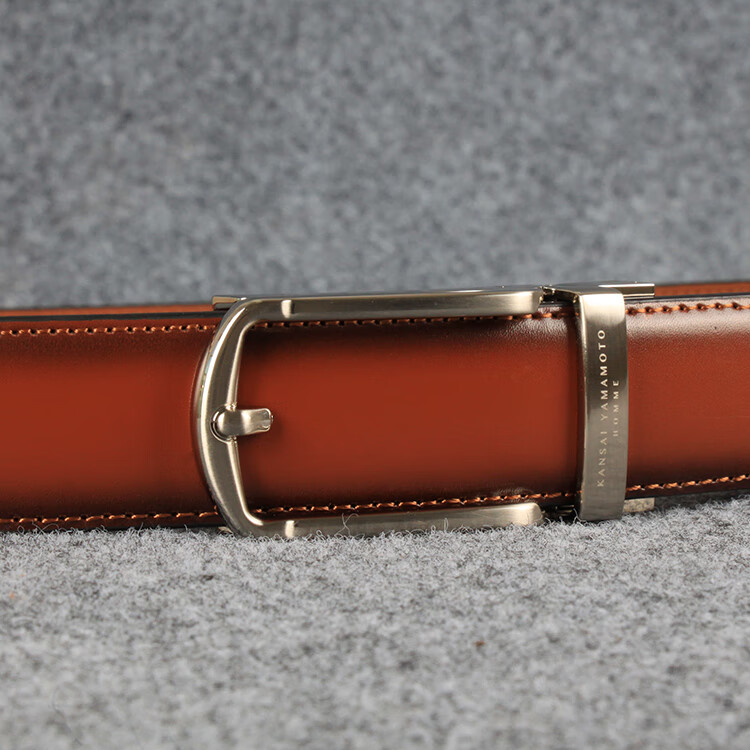 清仓准新日单山本宽斋男款自动扣牛皮皮带kansaiyamamoto简约真皮腰带