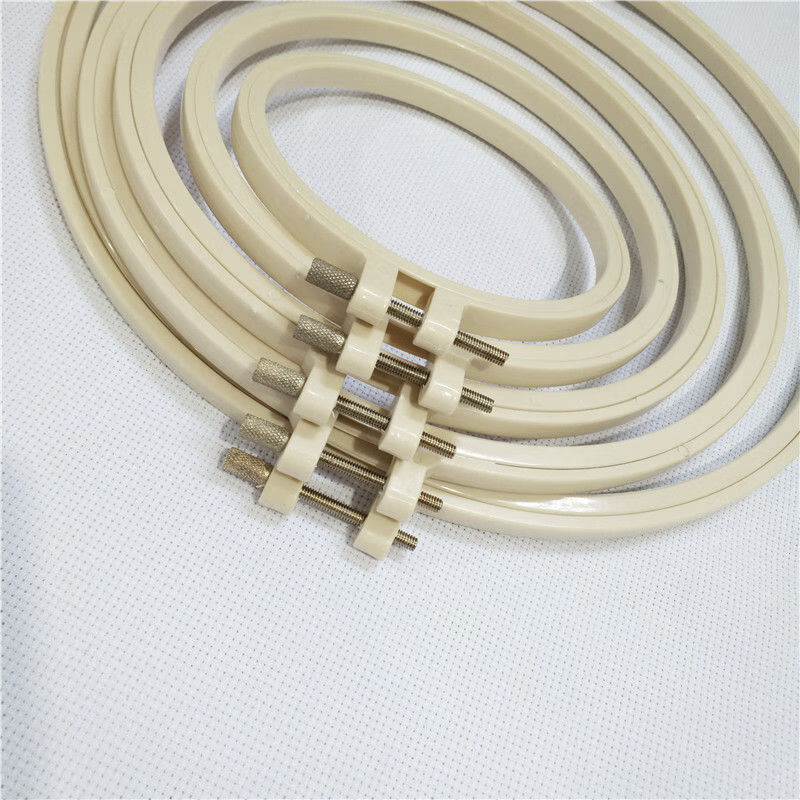 仿竹塑料绣绷手工diy刺绣工具刺绣绷子圆形绣花绷可调节仿竹绷撑 仿竹