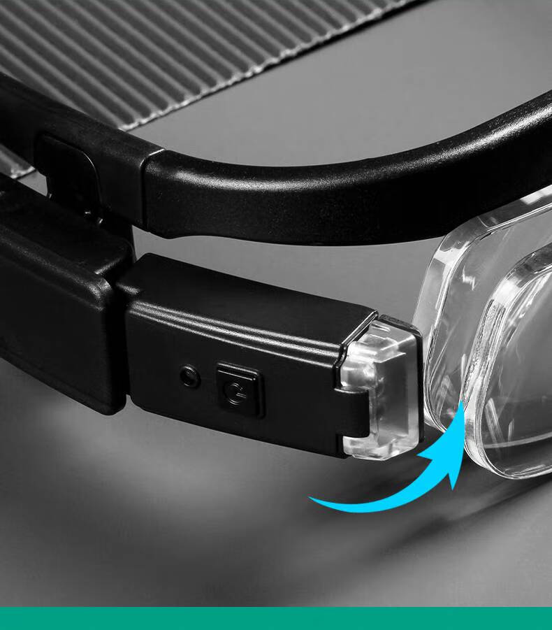 眼镜型放大镜太阳火usb高清头戴眼镜式带led灯5倍电子主板检查维修