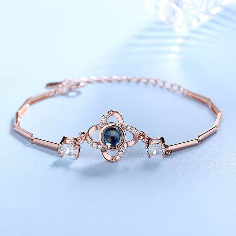 萌鹿赐瑞手绳 一鹿有你投影100种我爱你情侣手链女学生韩版抖音同款