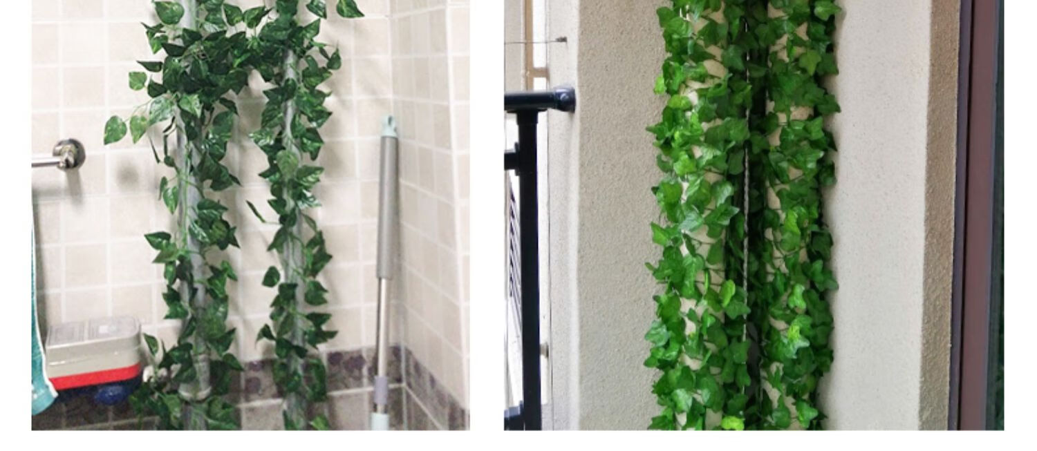 多瑙梦包下水管装饰暖气管道遮挡管子阳台美化仿真藤条假树叶麻绳子