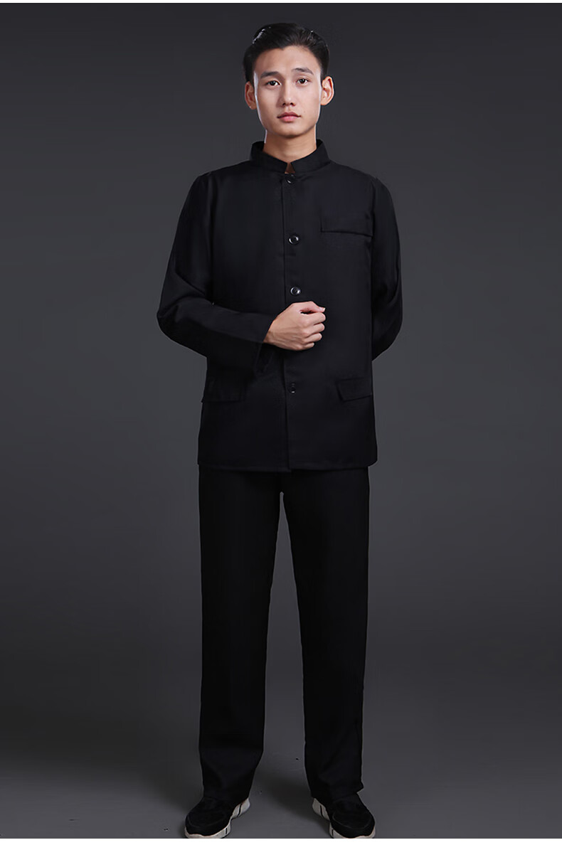 五四青年装民国风复古毕业班校服写真古装中山装工装蓝色上衣短裙xxxl