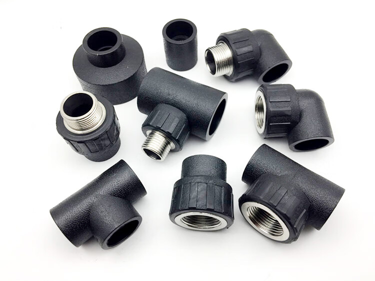 定做pe管接头直接直通弯头正三通热熔自来水给水管材配件1寸承插式pe