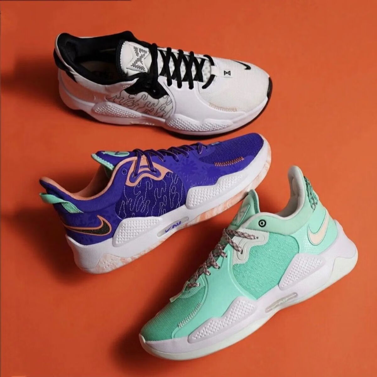 2021新配色保罗乔治5代pg5深白联名篮球鞋透气耐磨运动pg5白黑高品质