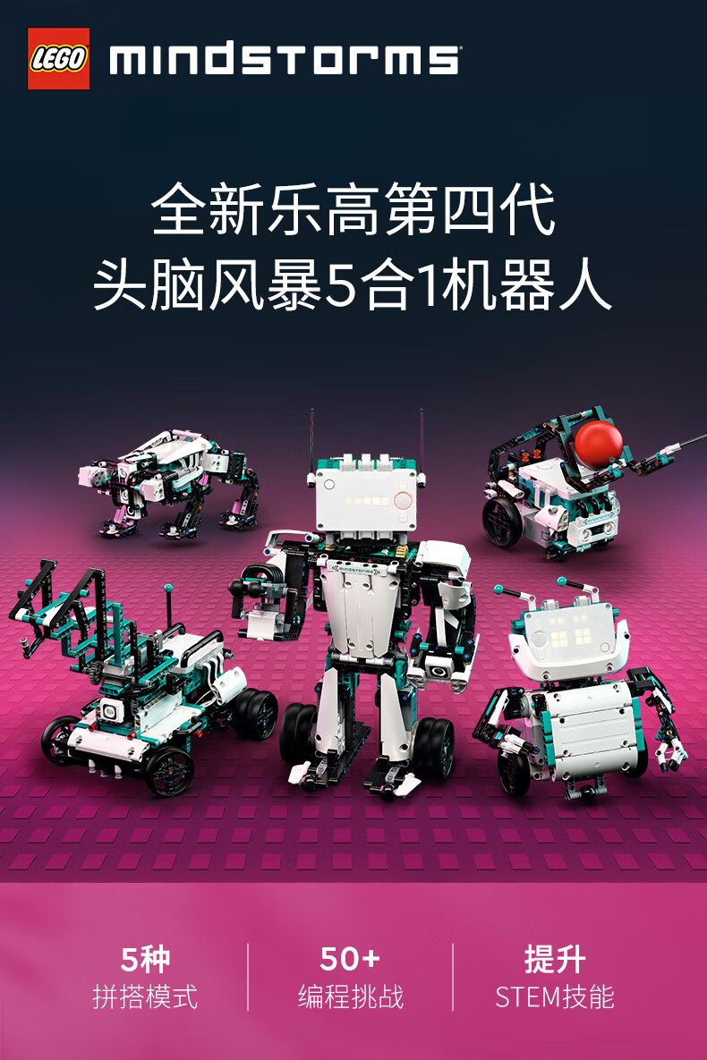 乐高LEGO MINDSTORMS系列 10岁+ 51515 头脑风暴机器人发明家