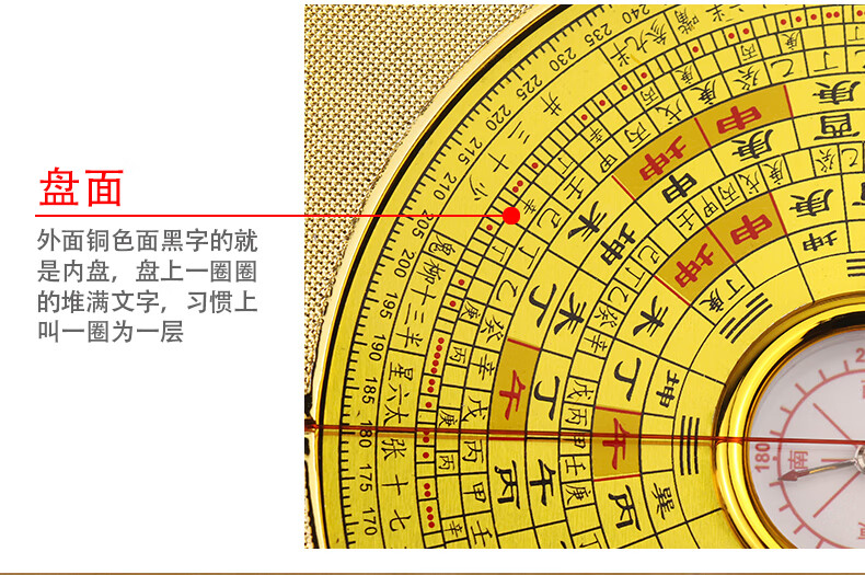 风水罗盘高精度专业三合盘随身携带使用入门教学阴阳奇门遁甲带盖带盒