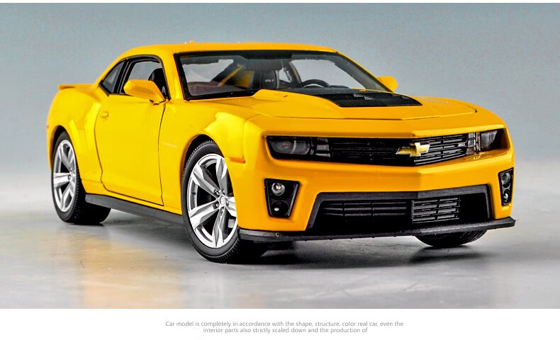 威利1:24雪佛兰科迈罗汽车模型跑车金属大黄蜂仿真合金车模 雪佛兰