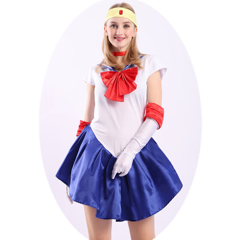 成人美少女战士 土萌萤cosplay女装 1水手服 动漫cos服20222022 金色