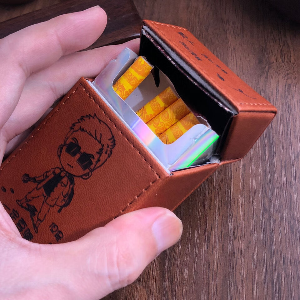 oloey烟盒套高档粗烟整包20支装男士皮烟盒定制刻字送礼生日礼物雕刻
