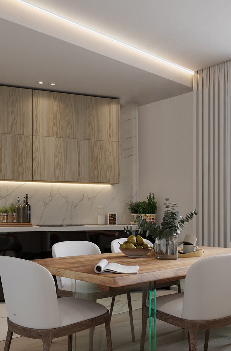 阴角灯石膏线条灯led发光顶角线形嵌入式灯带客厅无主灯明装阴角线型