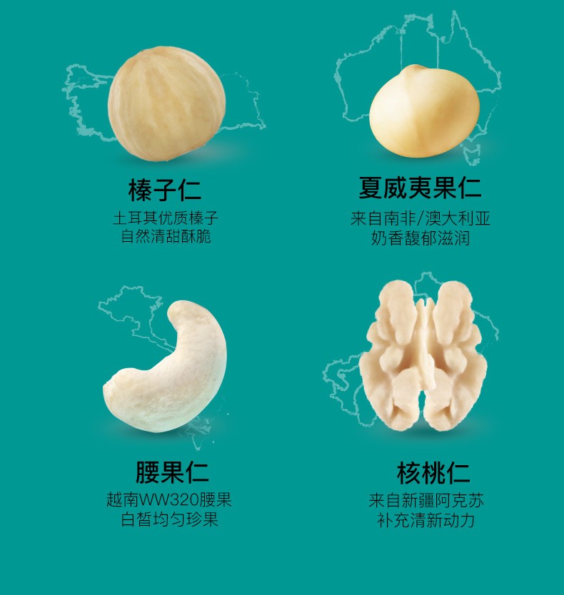 三只松鼠 每日坚果 750g/30袋 果仁果干6:3科学配比 图3