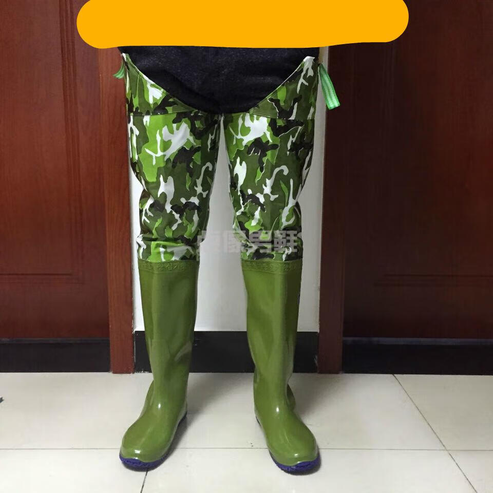 高筒雨靴农田鞋下水鞋插秧靴过膝男女雨鞋平底软水田鞋袜鞋涉水挂钩