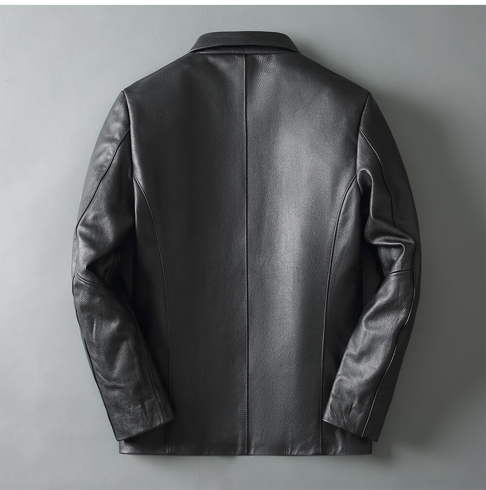 nasa【高档轻奢】品牌男装真皮皮衣男头层纯牛皮百搭皮夹克中年软皮