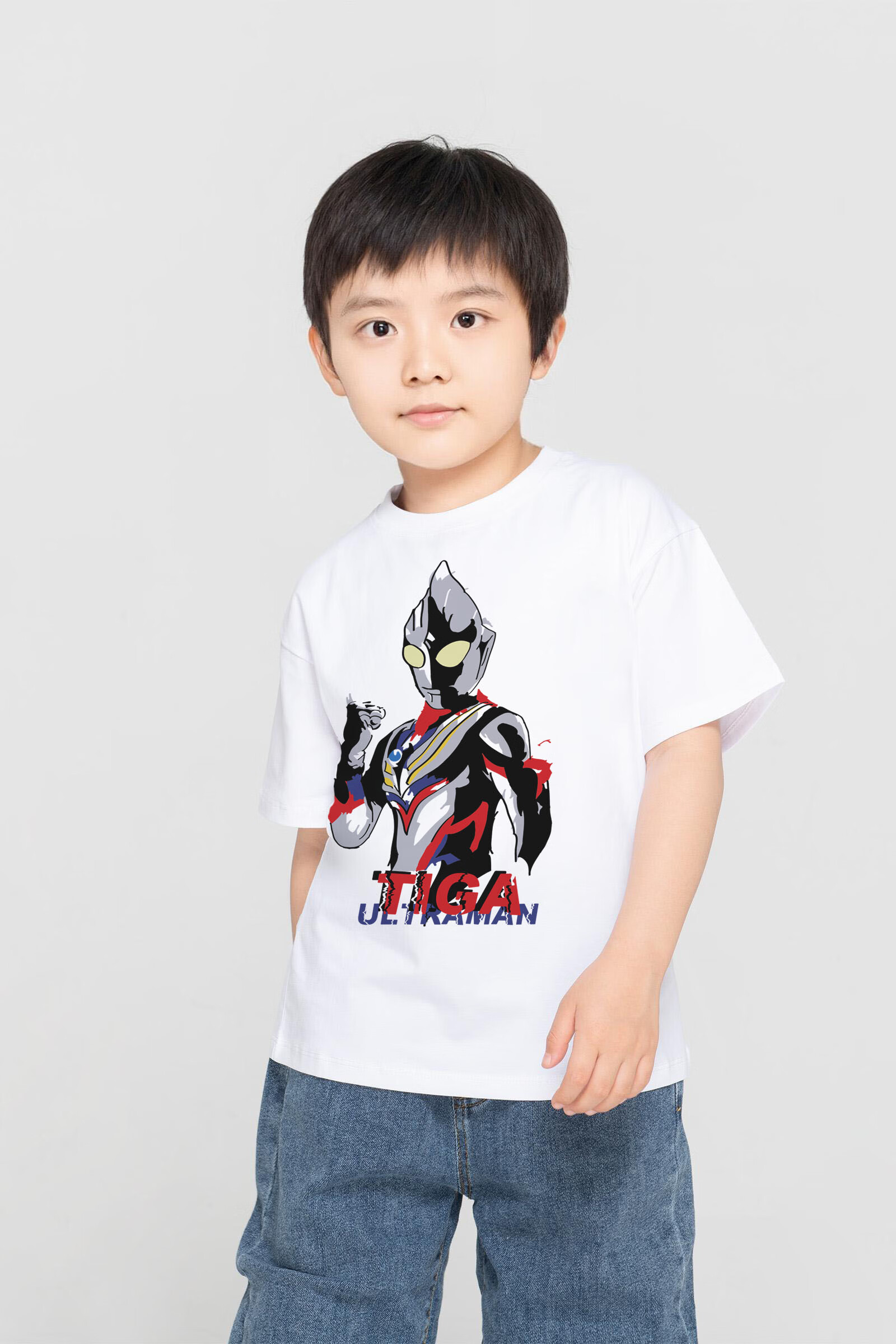 迪士尼同款奥特曼童装男童t恤短袖纯棉宽松大码夏季潮流中大童插肩