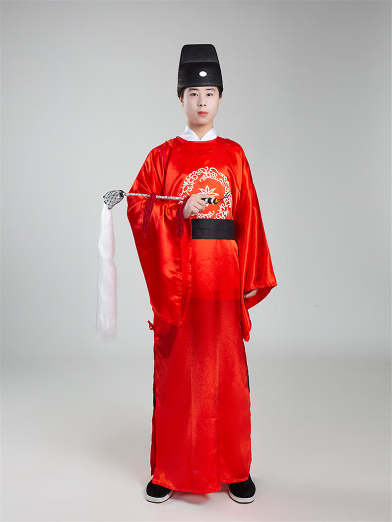 明朝东厂太监总管服饰宫廷演出服男宋朝公公衣服帽子拂尘影视套装 红
