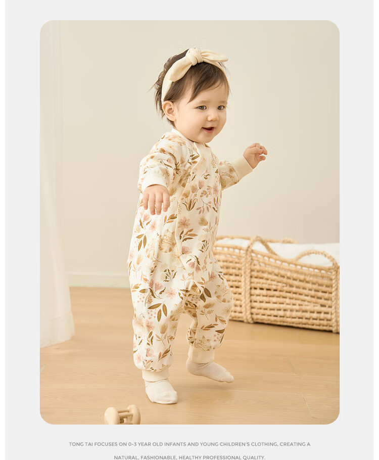 TONGTAI Newborn Onesie, Baby Clothes, Infant Romper, All-Season Children's Loungewear, Crawling Suit, Green, 59cm 12