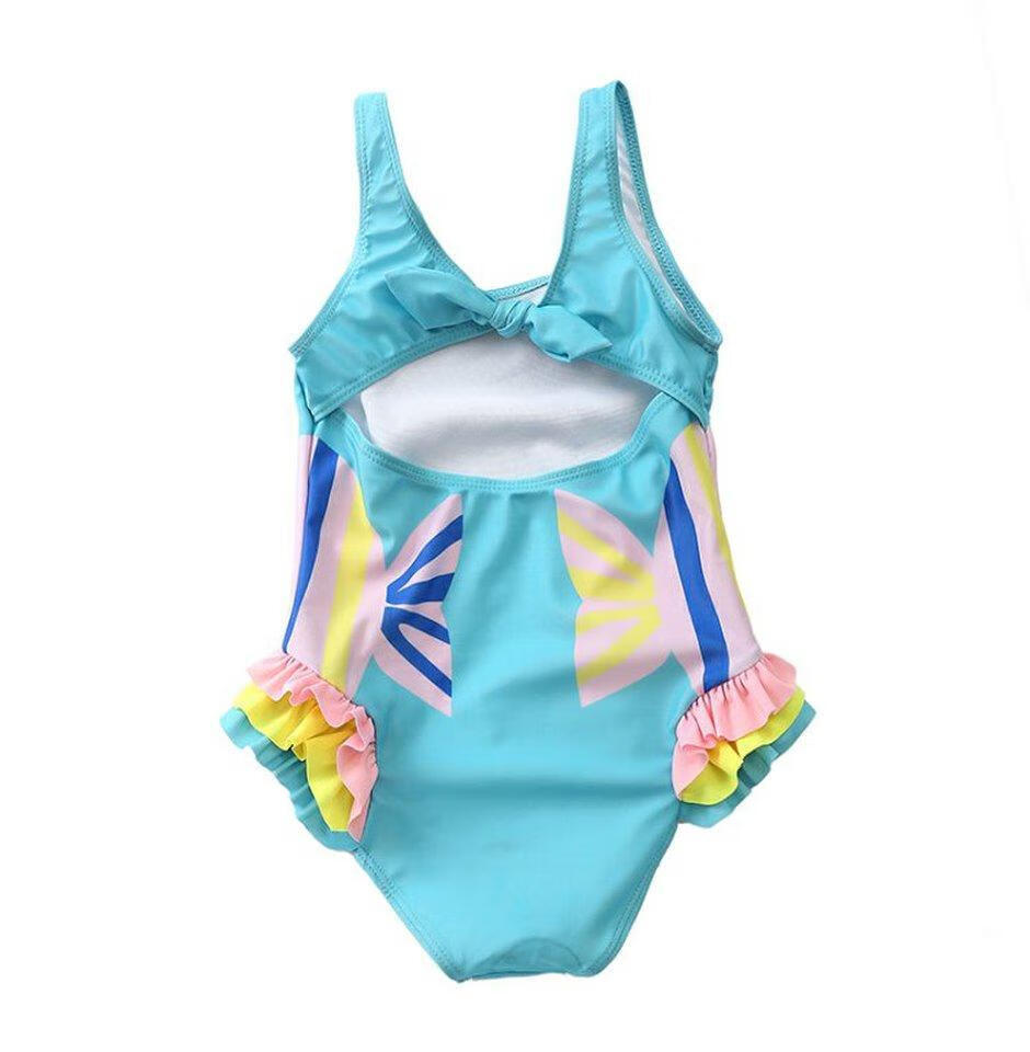 恩瑶2019款儿童泳衣欧美女孩连体泳装婴儿宝宝可爱女童防晒游泳衣 093