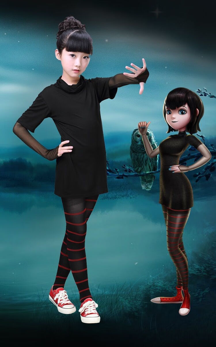 北新丝万圣节服装女孩万圣节儿童服装精灵旅社梅菲斯公主服装吸血鬼