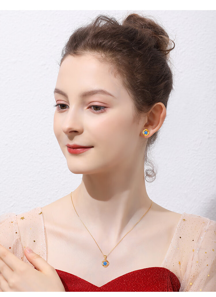 老凤祥款式 黄金耳钉2022潮四叶草金耳环999足金24k足金520情人节礼物