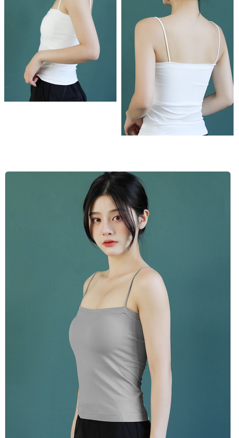 南极人打底小吊带背心内搭美背春夏季修身显瘦带胸垫一体无袖上衣外穿