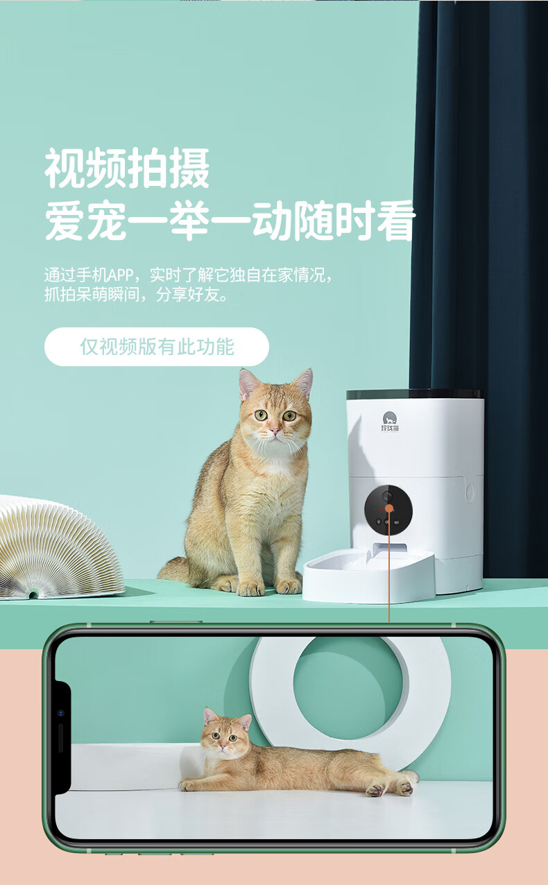 Dudu Pet 玲珑猫智能狗狗猫咪自动喂食器定量猫粮碗定时投喂机宠物喂食机小白4l 按键版 图片价格品牌报价 京东