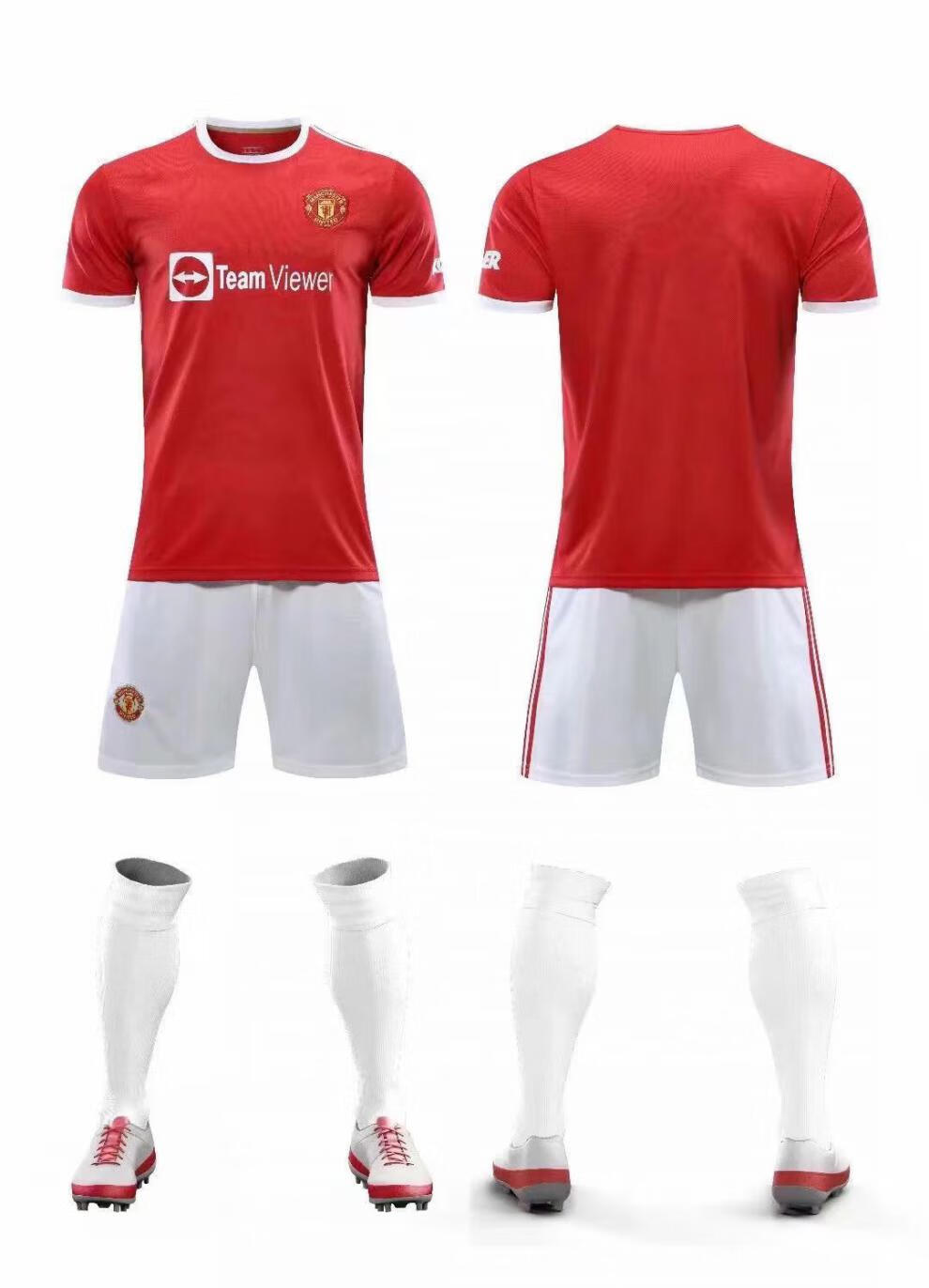 耀概2022曼联主客7号c罗球衣博格巴足球服套装训练服比赛服定制耀槪