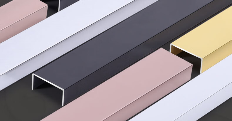 定制铝合金u型条吊顶扣条u型槽条包边条背景墙装饰线条金属压条收边条